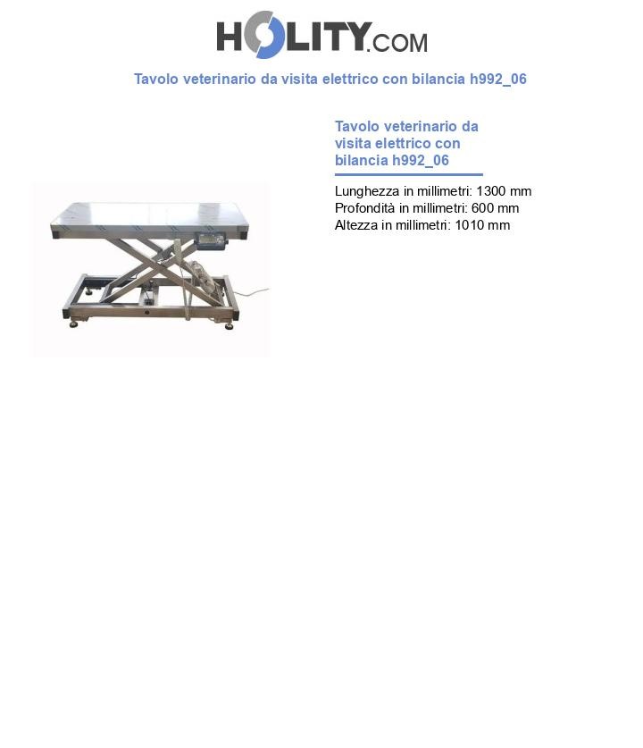 Tavolo veterinario da visita elettrico con bilancia h992_06