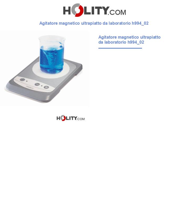 Agitatore magnetico ultrapiatto da laboratorio h994_02