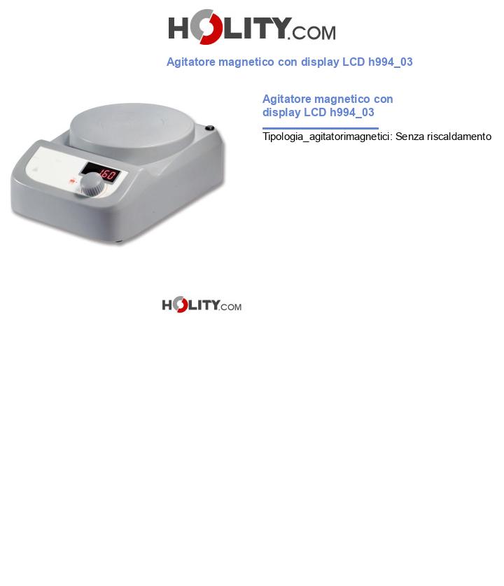 Agitatore magnetico con display LCD h994_03