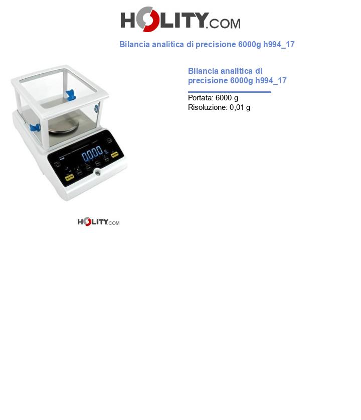 Bilancia analitica di precisione 6000g h994_17