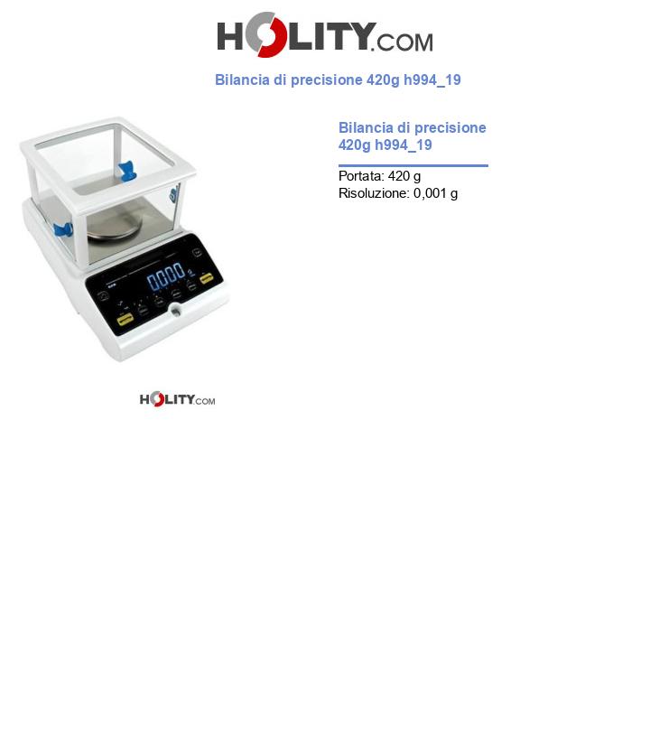 Bilancia di precisione 420g h994_19