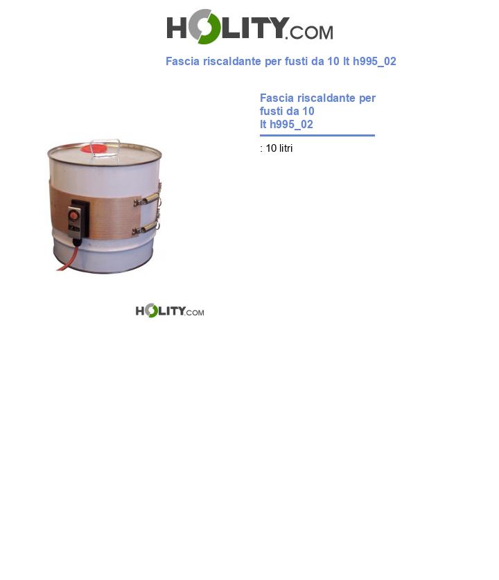 Fascia riscaldante per fusti da 10 lt h995_02