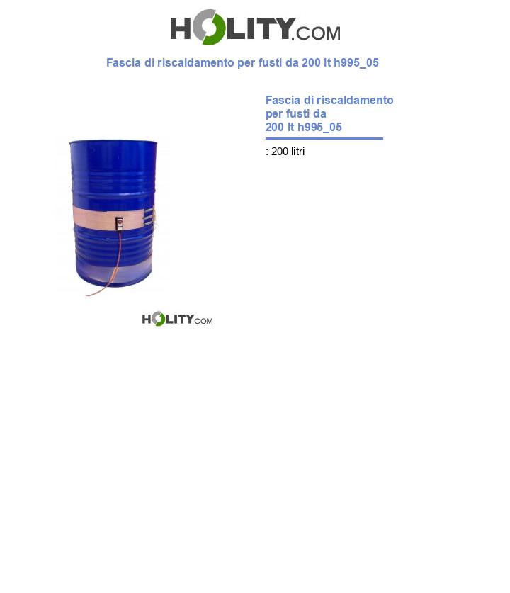 Fascia di riscaldamento per fusti da 200 lt h995_05