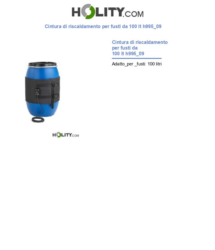 Cintura di riscaldamento per fusti da 100 lt h995_09