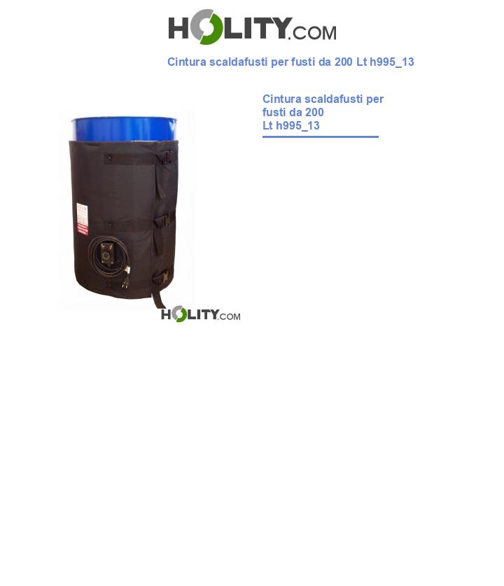 Cintura scaldafusti per fusti da 200 Lt h995_13