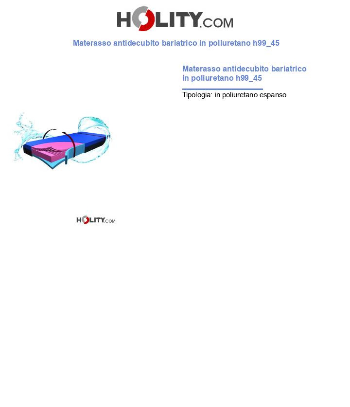 Materasso antidecubito bariatrico in poliuretano h99_45