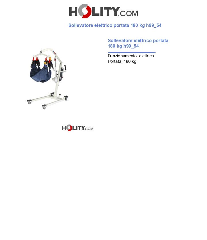 Sollevatore elettrico portata 180 kg h99_54