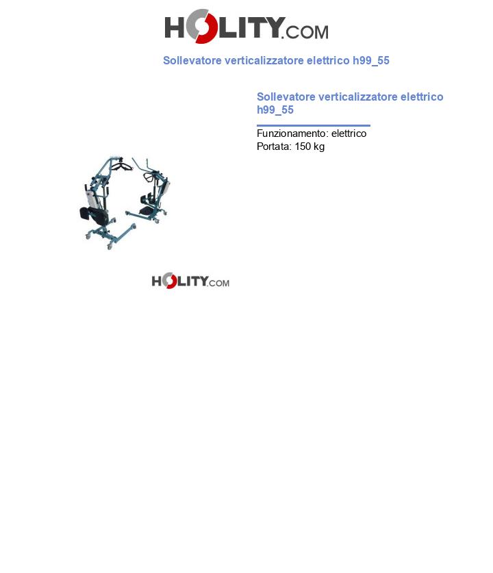 Sollevatore verticalizzatore elettrico h99_55