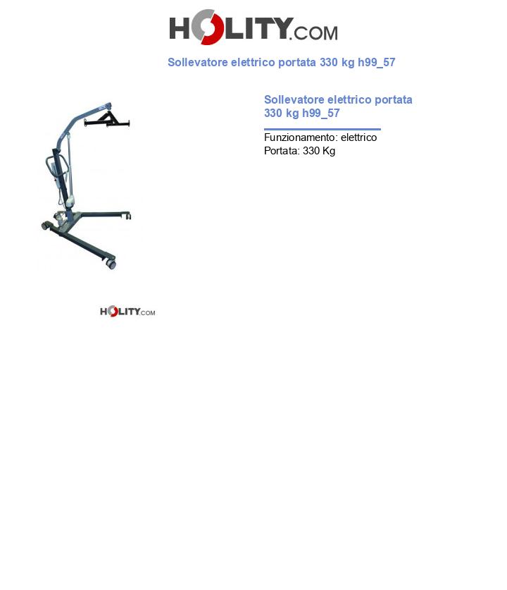 Sollevatore elettrico portata 330 kg h99_57