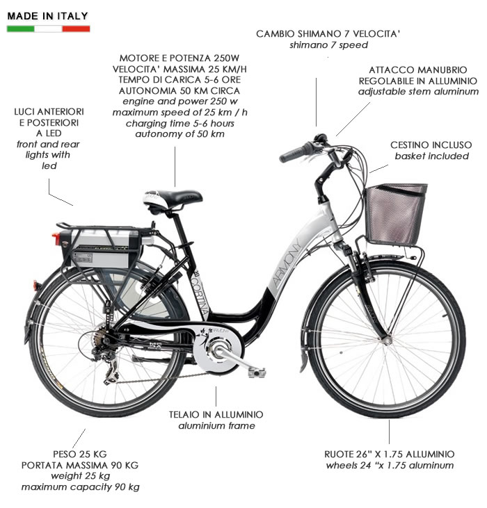 Cerchi Bici elettrica a pedalata assistita Armony h12107?