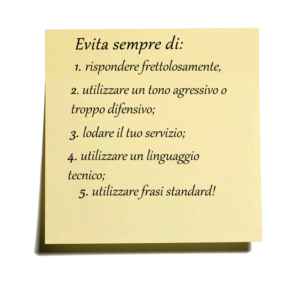 Le 5 cose da evitare nella risposta a recensioni negative